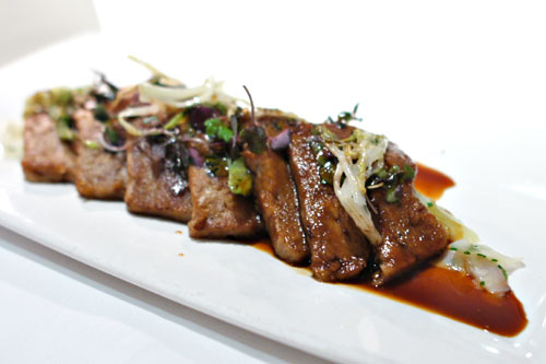 Braised Veal Breast, Fig Compote, Roasted Frisée Salad