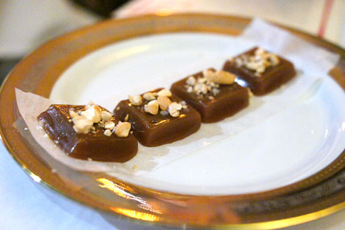 house made CARAMELS Maldon sea salt, toasted cashews