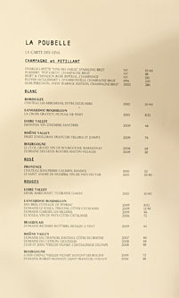 La Poubelle Wine List