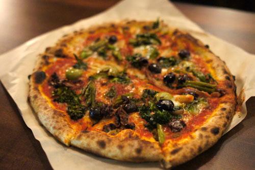 09 Charred Broccolini, Roasted Olives, Balsamic Onion, Sweet Garlic