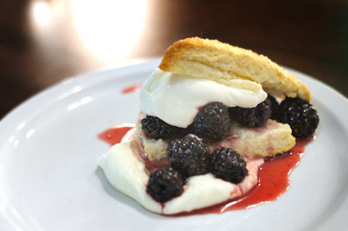 Buttermilk Biscuit with Blackberry Compote and Crème Fraîche