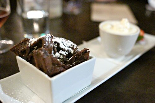 Chocolate Waffle with white hot chocolate