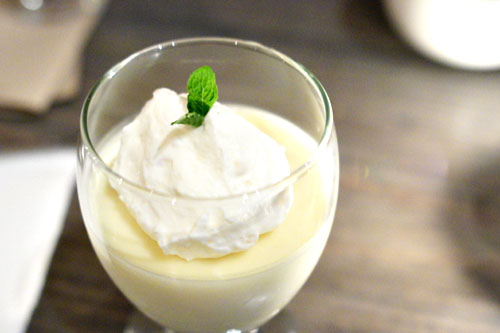 Kaffir lime custard