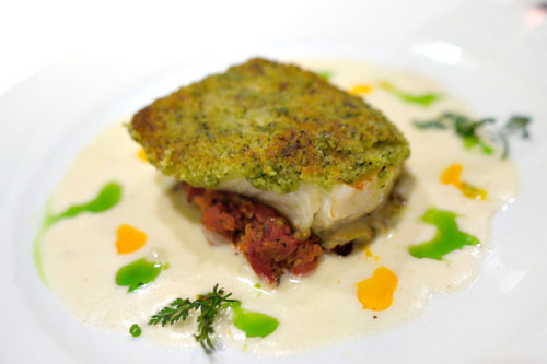 Thyme-Crusted Sea Bass