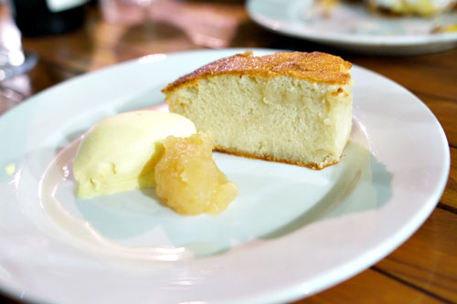 Brown Butter Almond Cake, Apples, Salted Caramel, Orange Creamsicle