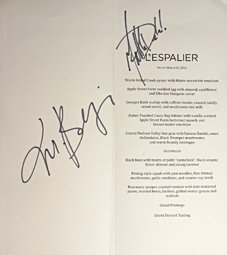 L'Espalier Chef's Tasting Journey Menu