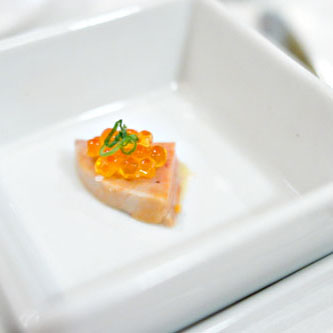 foie de lotte, miso-mustard vinaigrette, sea trout roe