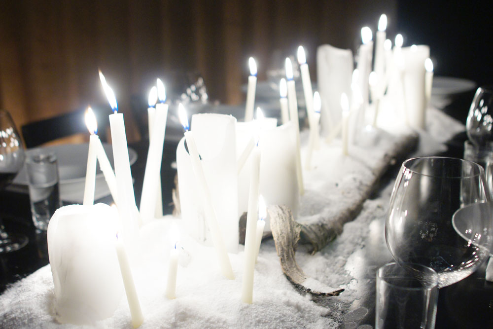 Candles on Dining Table