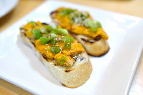 Uni Toast, Scallion Vinaigrette