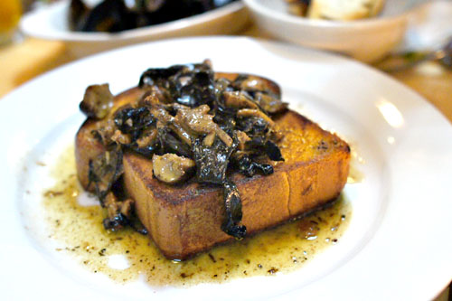 Wild Mushrooms on a Brioche Box