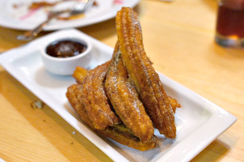 Chai Spiced Churros with Warm Walnut Oil Ganache