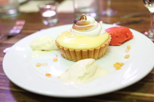 Mini Lemon Tart with an assortment of ice creams