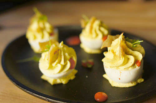 Buffalo Deviled Eggs