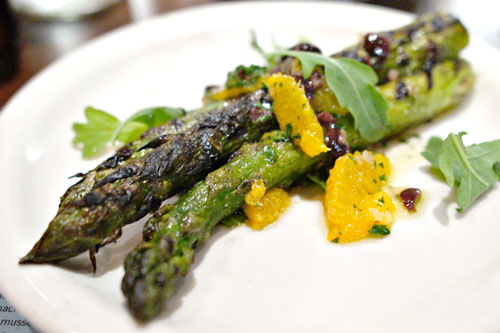 Grilled Delta asparagus