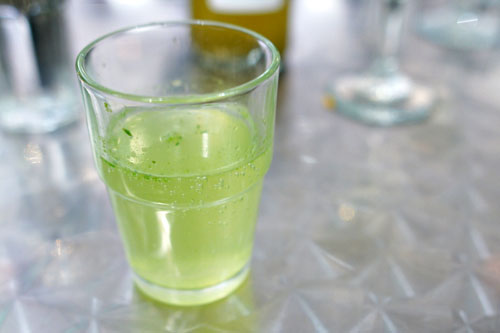 Lime-basil soda