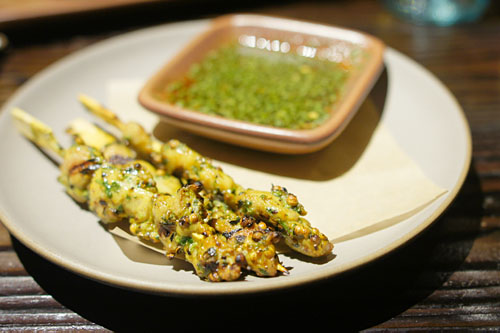 chicken oysters on a stick