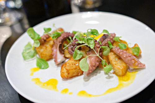 Canary Island 15 Minute Octopus, Mache, Blumenthal Potatoes, Aji Amarillo