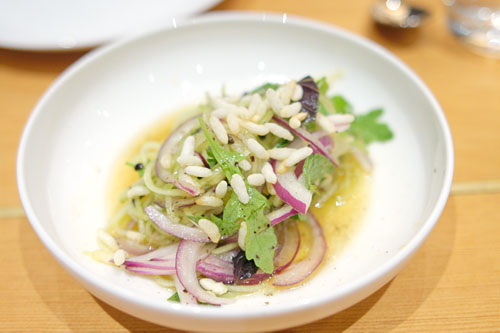 cucumber salad, puffed rice, vietnamese vinaigrette, crab & salted black beans