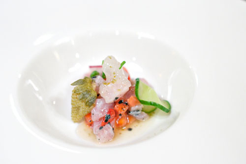 Hamachi and Strawberry Tartar