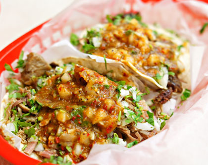 Carnitas y Cabeza Tacos