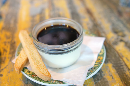 Vanilla Bean Panna Cotta Affogato