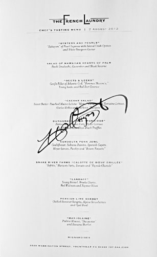 The French Laundry Menu