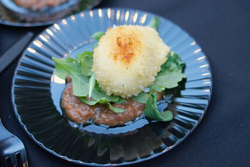 Crispy Egg, Bacon Jam, Arugula