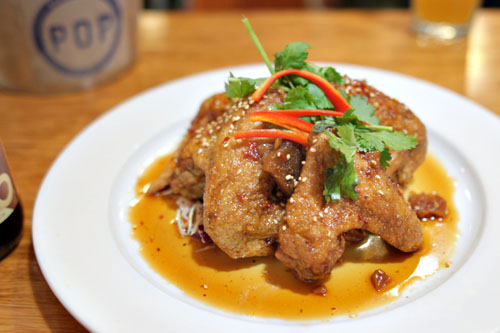 DOUBLE-FRIED SWEET GINGER CHICKEN WAAAAAAAAANGS