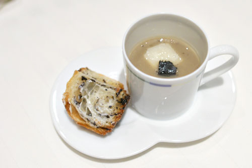 Artichoke Soup with Parmesan and Black Truffle