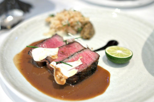 Creek Stone Farm's 28 Days Dry Aged New York Steak, Matsutake 'Gohan'