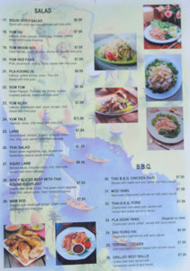 Renu Nakorn Menu: Salad / B.B.Q.