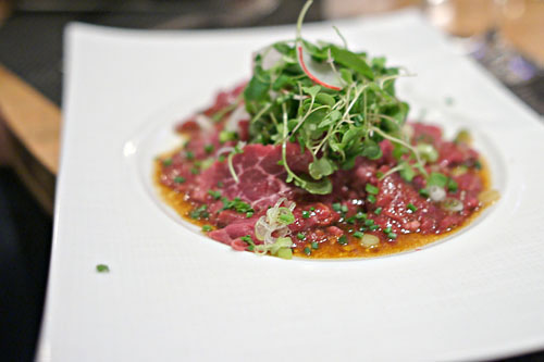 Kobe Steak Sashimi, Spicy Radishes