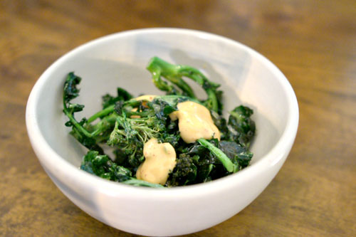 fried broccoli with espelette aioli