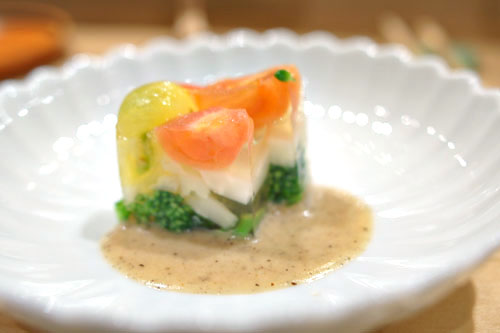 Vegetable-Mentaiko Aspic