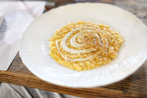 Risotto alle zucca, Gorgonzola e liquirizia