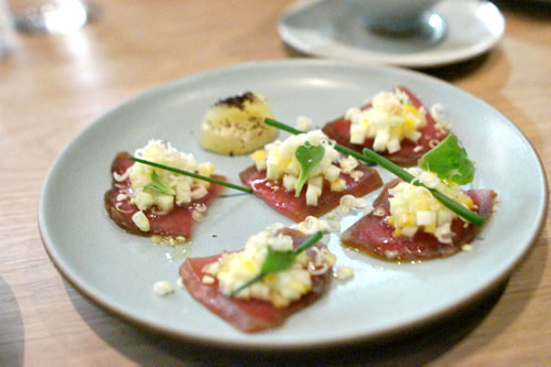 marinated tuna, lemongrass salad