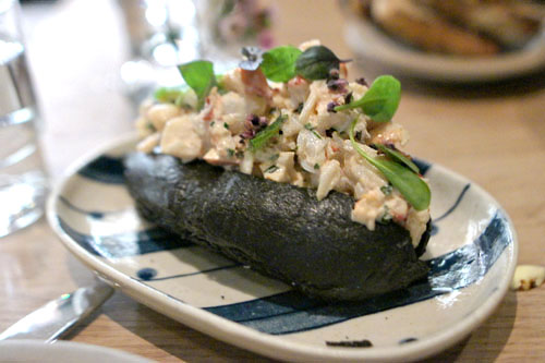 Lobster roll, green curry, thai basil