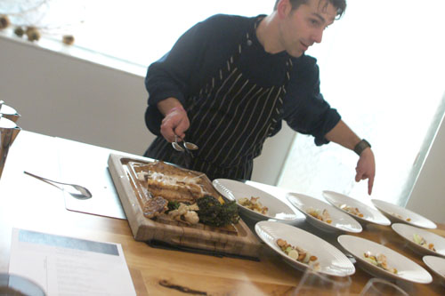 Plating Turbot Tableside