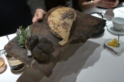 Presenting Turbot Tableside