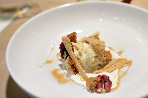 Cheesecake Mousse - Frozen Cookie Dough - Red Walnuts - Maple Syrup