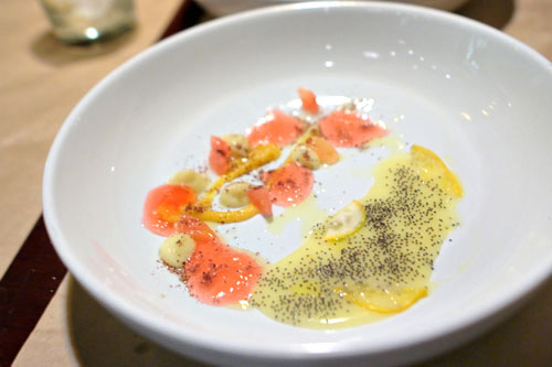 Citrus Curd - Rhubarb-Lime Gelée - Sumac - Poppy - Rose Geranium