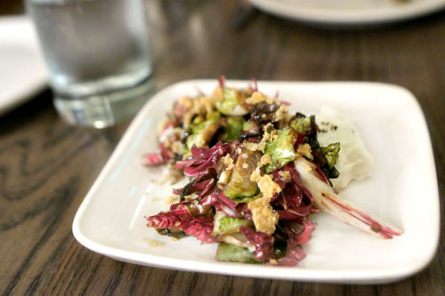 brussels sprouts, radicchio, burrata & breadcrumbs