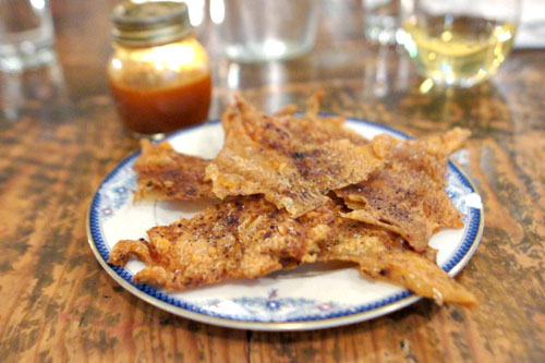 Chicken Cracklins and Hot Pepper Vinegar