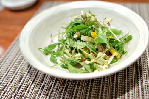 Arugula Salad with Lobster, Blue Cheese, Asian Pears & Beets