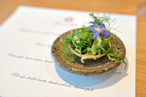 Herb and flower tart