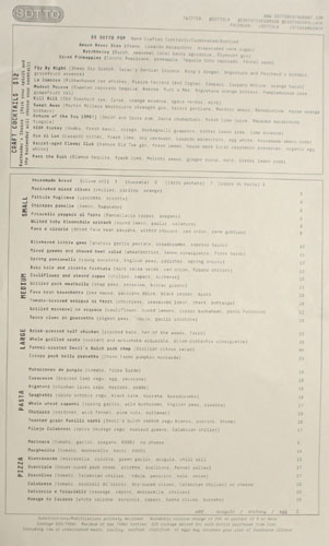 Sotto Menu