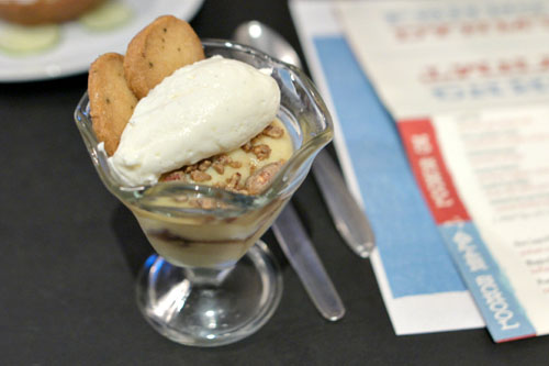 Maple Pudding with Rosemary Sandies