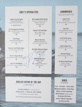 Connie & Ted's Menu