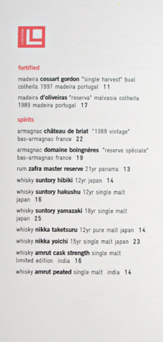 Lukshon After Dinner Drinks Menu