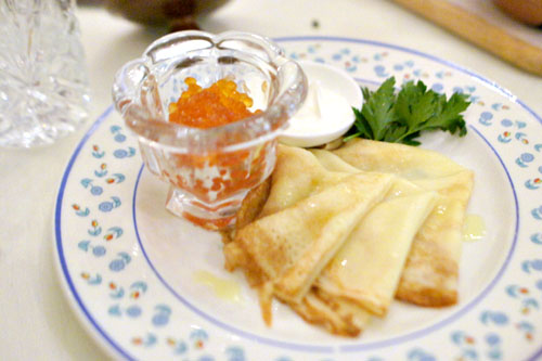 Blini With Red Caviar 50 grams